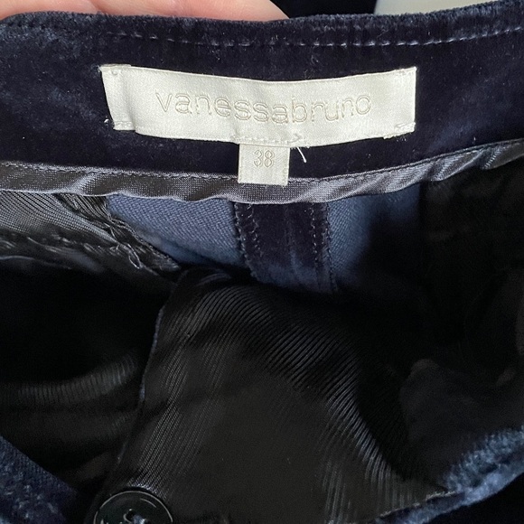 Vanessa Bruno velvet pants navy blue size M - Picture 6 of 14